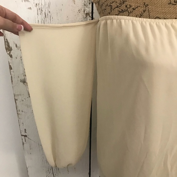 Rachel Kate beige off the shoulder top - Picture 3 of 8